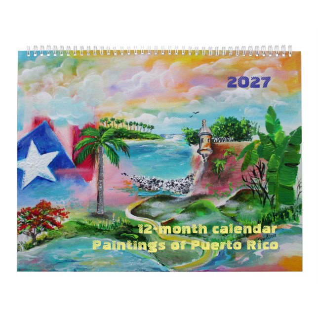 Calendrier de Porto Rico 2027 sur 12 mois (Protection)