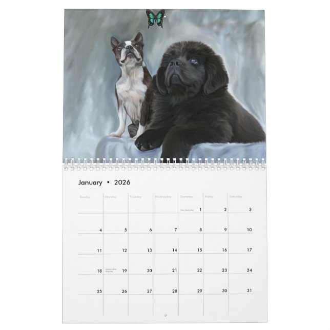 Calendrier de portraits de chien (Jan 2026)