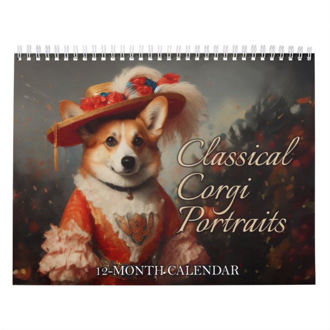 Calendrier de Portraits de Corgi Classiques (Protection)