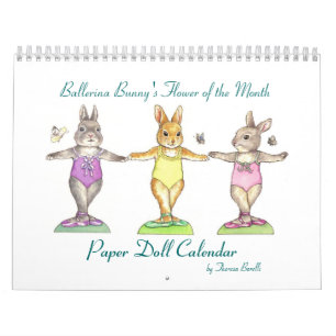 Calendrier de poupée papier Ballerina Bunny
