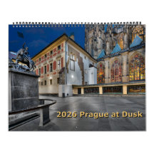 Calendrier de Prague au crépuscule 2026