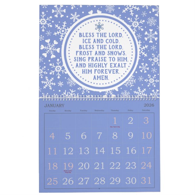 Calendrier de prière 2024 (Jan 2026)