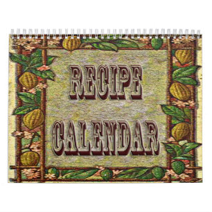 Calendrier de recette de 12 mois 20XX