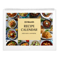Calendrier de recettes sur 15 mois