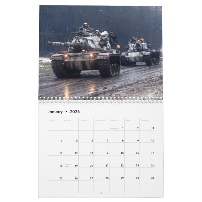 Calendrier de réservoir de Patton (Jan 2026)