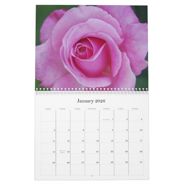 Calendrier de roses (Jan 2026)