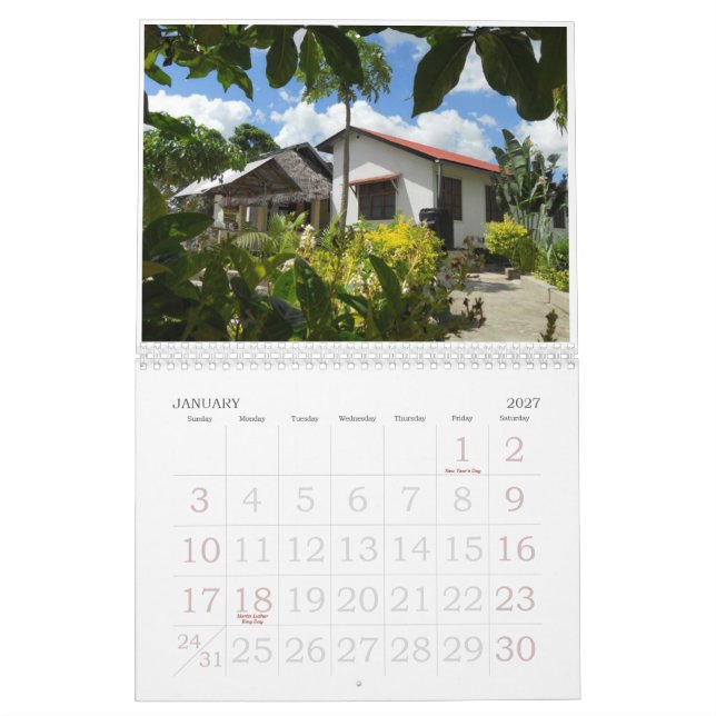 Calendrier de scène de l'Afrique (Jan 2027)