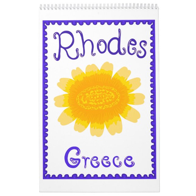 Calendrier de scènes et motifs d'été grecs (Protection)