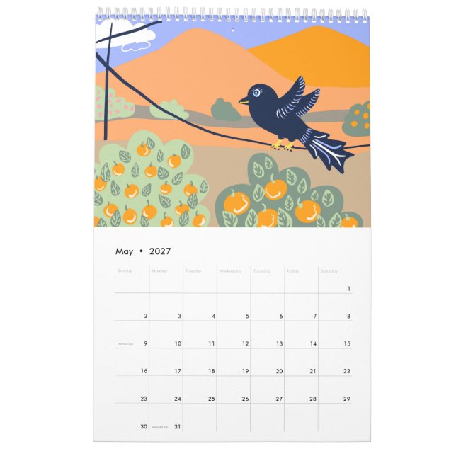 Calendrier de scènes et motifs d'été grecs (Mai 2027)
