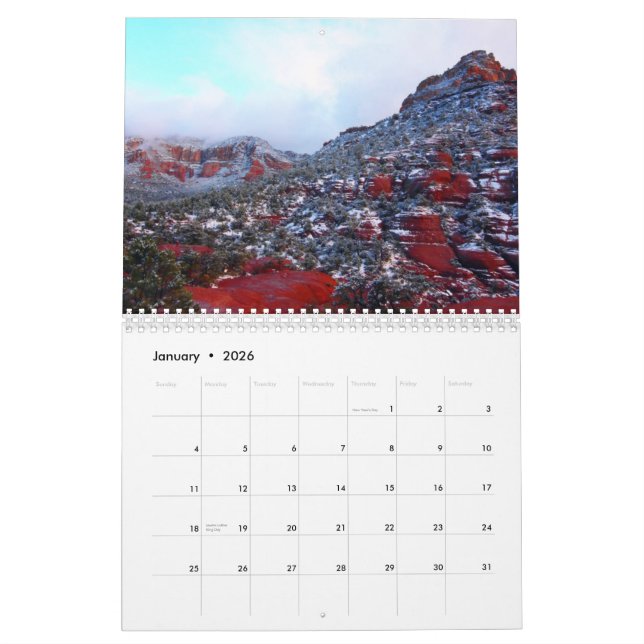 Calendrier de Sedona (Jan 2026)