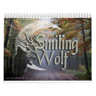 Calendrier de sourire de photographie de loup