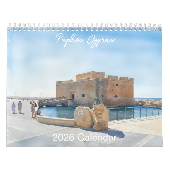 Calendrier de style aquarelle de Paphos par Paphos (Protection)