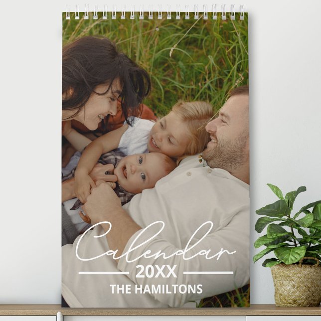 Calendrier de style chic avec photo personnalisée  (Créateur téléchargé)