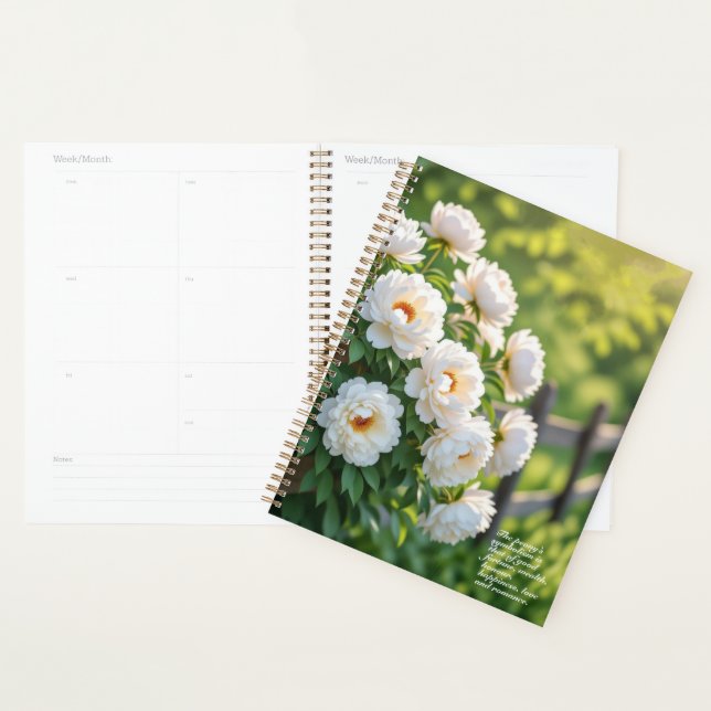 Calendrier de symbolique des pivoines (Devant avec enveloppe)