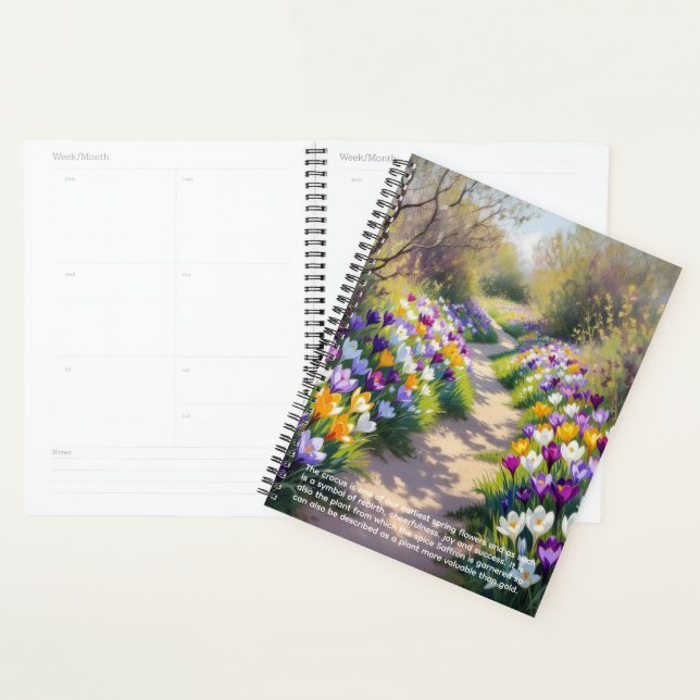 Calendrier de symbolique du crocus (Devant avec enveloppe)