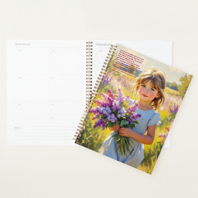 Calendrier de symbolique du lilas (Devant avec enveloppe)