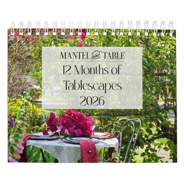 Calendrier de Tablescapes 2026 sur 12 Mois (Protection)