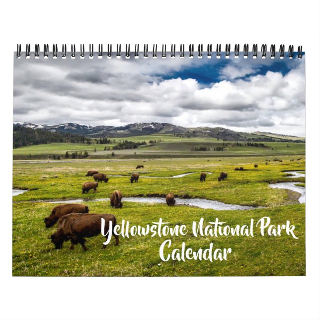 Calendrier de taille moyenne du parc Yellowstone (Protection)