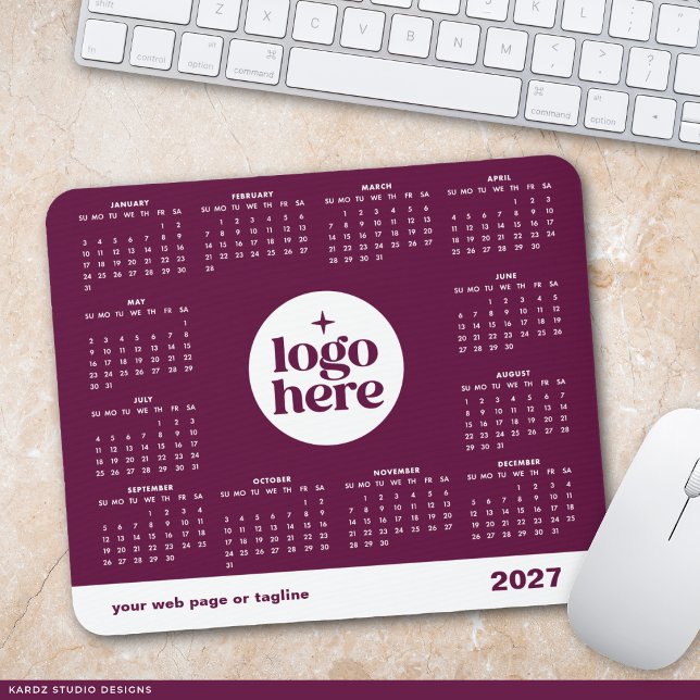 Calendrier de tapis de souris de logo commercial c (Créateur téléchargé)
