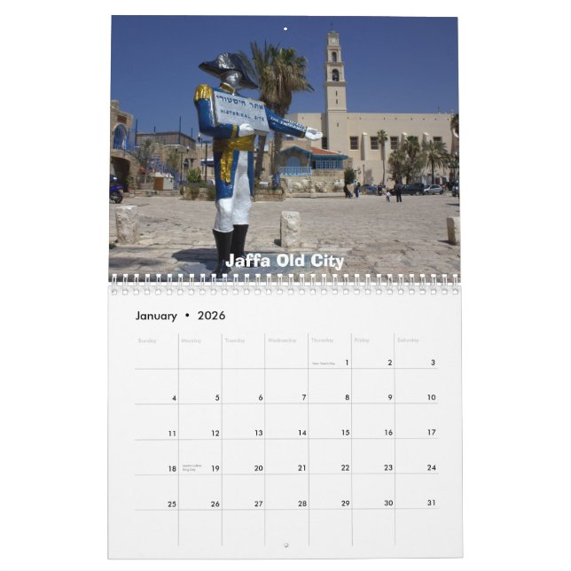 Calendrier de Tel Aviv (Jan 2026)