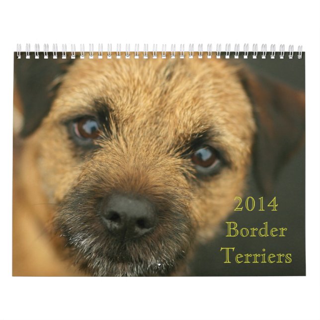 Calendrier de Terrier de frontière 2014 (Protection)