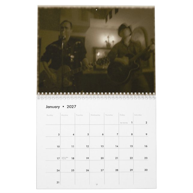 Calendrier de Tonk de Honky (Jan 2027)
