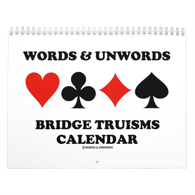 Calendrier de truismes de pont Mots & Non-mots (Protection)