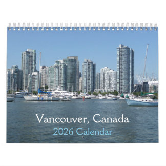 Calendrier de Vancouver, Canada 2026