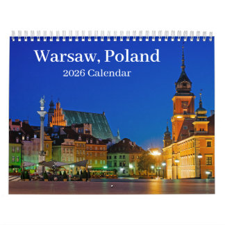 Calendrier de Varsovie Pologne 2025