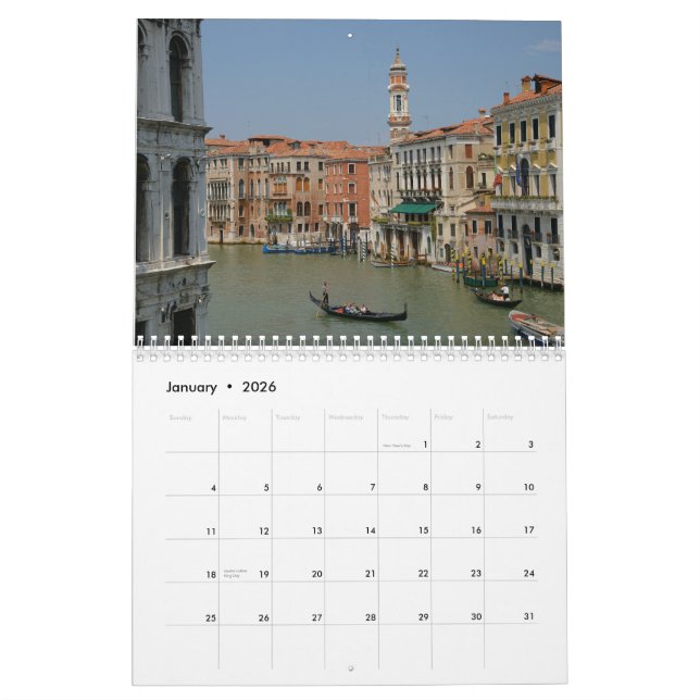 Calendrier de Venise (Jan 2026)
