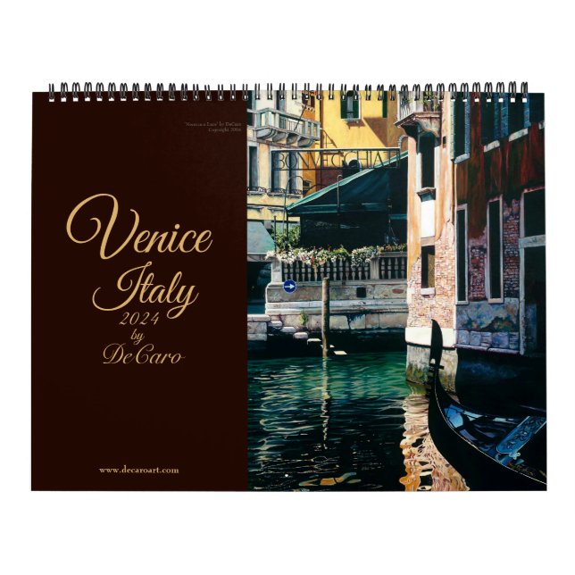 Calendrier de Venise Italie 2024 par DeCaro (Protection)