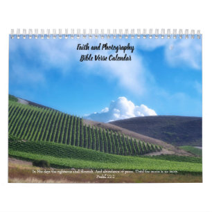 Calendrier de versets bibliques de foi et de photo