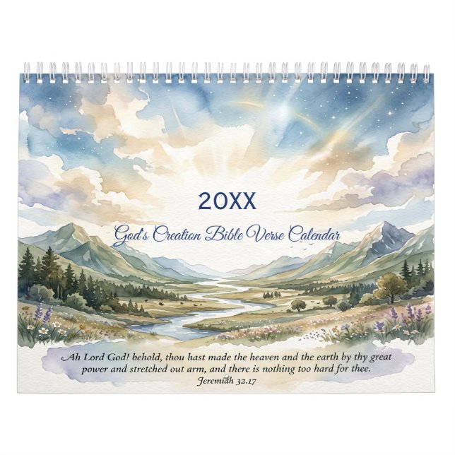 Calendrier de versets bibliques sur la création de (Protection)