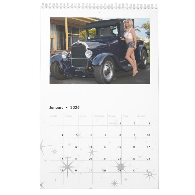 Calendrier de voitures de hot rod (Jan 2026)