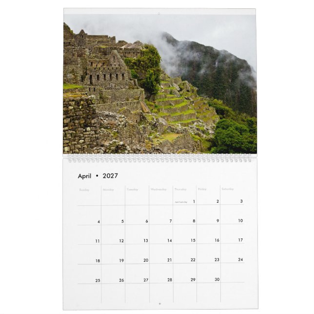Calendrier de voyage 2027 (Apr 2027)