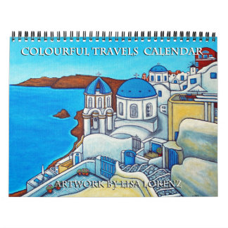 Calendrier de voyage en 2 pages Colourful par Lisa