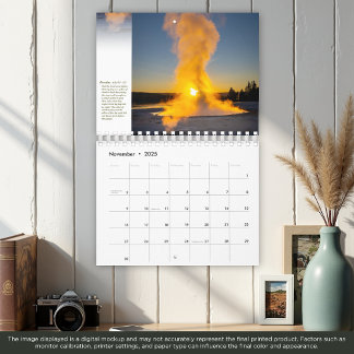 Calendrier de Yellowstone 2025 avec versets bibliq