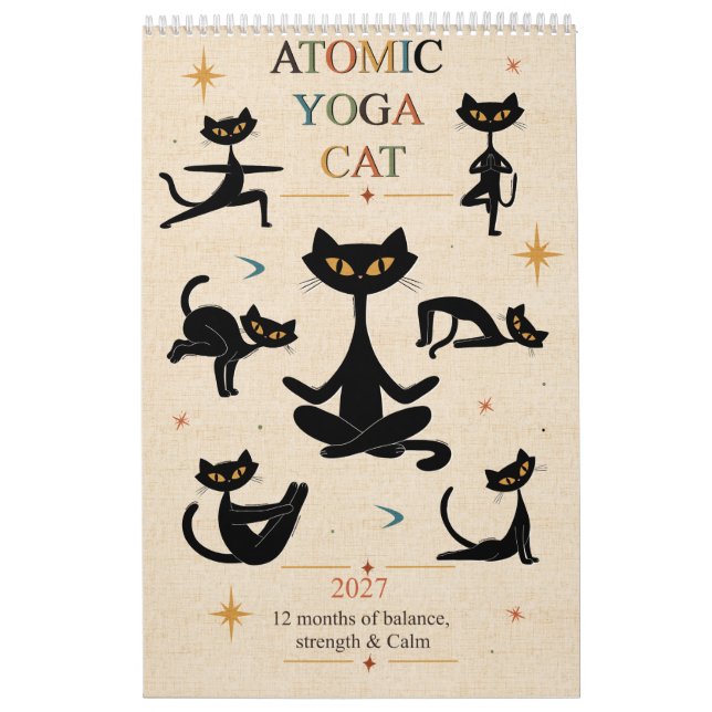 Calendrier de yoga pour chat atomique 2027 | Moder (Protection)