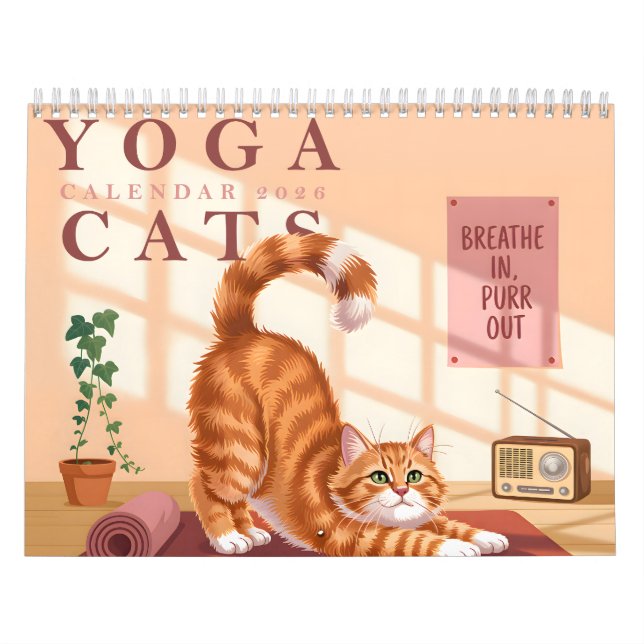 Calendrier de Yoga pour Chats 2026 (Protection)