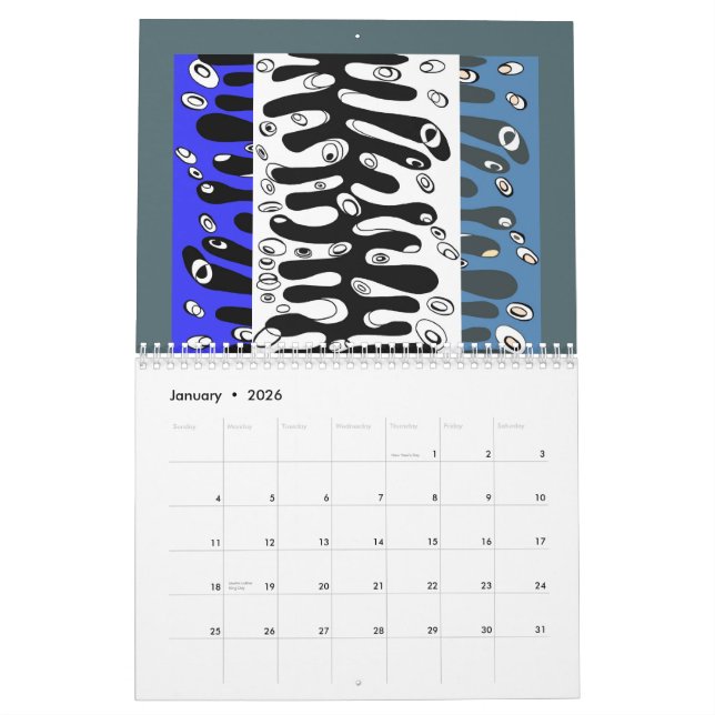 calendrier déchiré en lambeaux d'air de 2014 (Jan 2026)