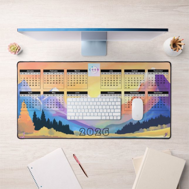 Calendrier d'entreprise 2026 - Coucher de soleil s (Bureau 1)