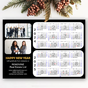 Calendrier d'entreprise 2 photos magnétique 2024 2