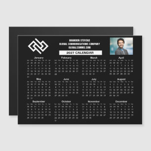 Calendrier d'entreprise personnalisé 2027 noir aim