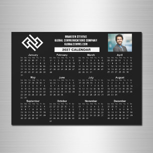Calendrier d'entreprise personnalisé 2027 noir aim