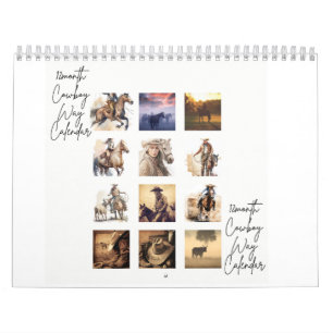 Calendrier des 12 mois de Cowboy Way pour 2025