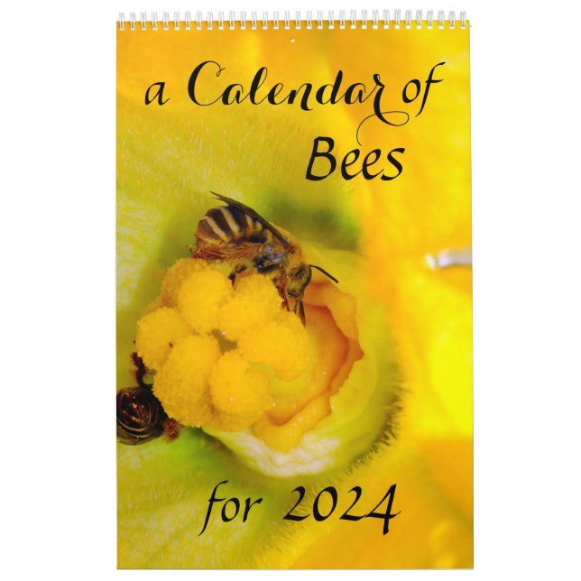 Calendrier des abeilles pour 2024 - 11 x 14¼ pouce (Protection)