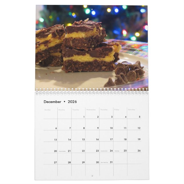 Calendrier des aliments sucrés (Dec 2026)