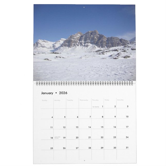 Calendrier des Alpes suisses 2014 (Jan 2026)