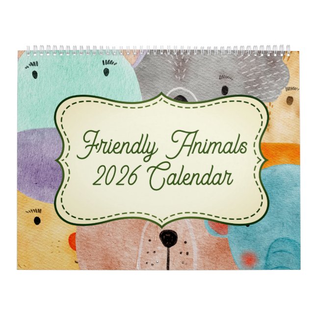Calendrier des animaux amicaux 2024 (Protection)