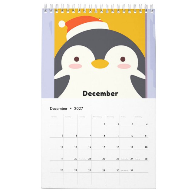 Calendrier des animaux de Cute Kawaii 2021 (Dec 2027)